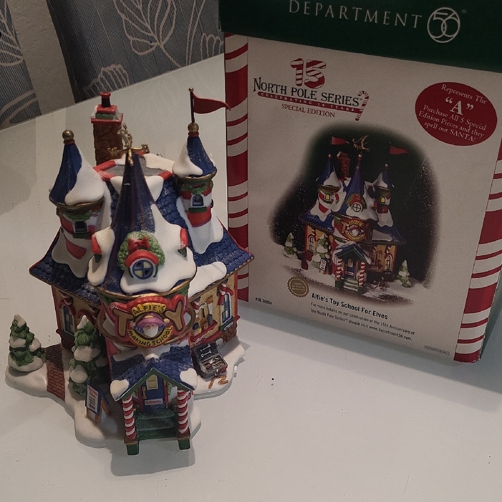 Department 56 North Pole Series Alfie's Toy School For Elvies